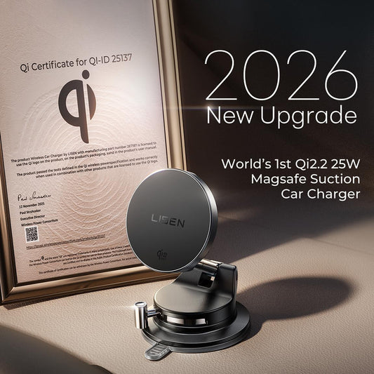 Brezžični avto polnilec Lisen W608 Pro, 25W, črn YL0225090001