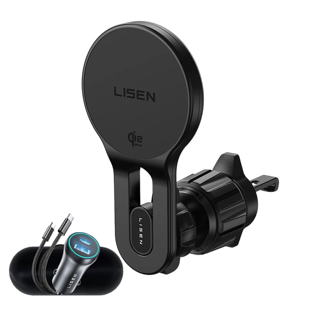 Brezžični avto polnilec Lisen W704 Pro, 25W, črn YL0225090003