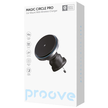 Brezžični avtomobilski polnilec Proove Magic Circle Pro, 15W, 1.67A, črn WHMP15010001