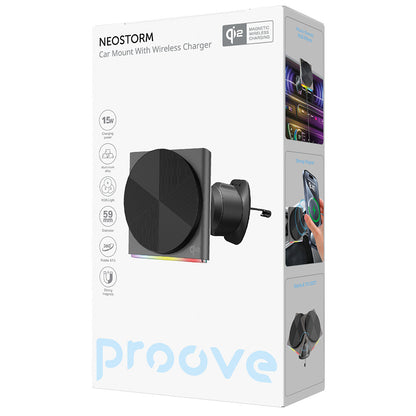 Brezžični avtomobilski polnilec Proove Neostorm, 15W, 1.67A, Siv WHNS15002003