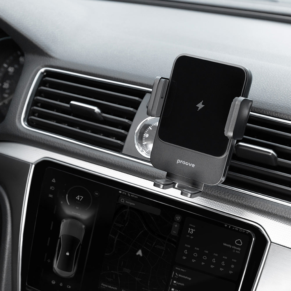 Brezžični avtomobilski polnilec Proove Sonic, 15W, 1.67A, Siv WHSN15002001