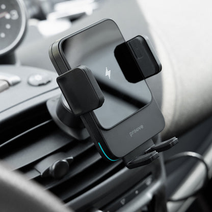 Brezžični avtomobilski polnilec Proove Sonic, 15W, 1.67A, Siv WHSN15002001