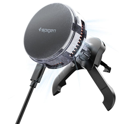 Brezžični avtomobilski polnilec Spigen Essential, 25W, 1.67A, črn