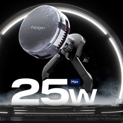 Brezžični avtomobilski polnilec Spigen Essential, 25W, 1.67A, črn