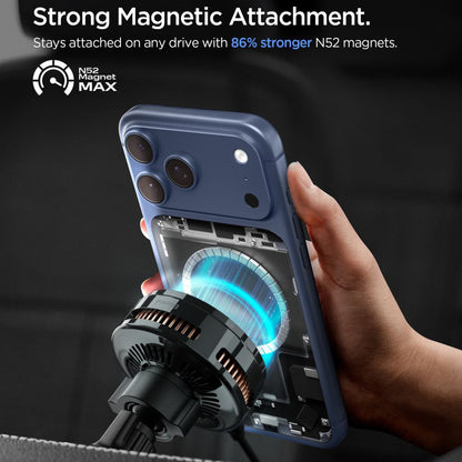 Brezžični avtomobilski polnilec Spigen Essential, 25W, 1.67A, črn