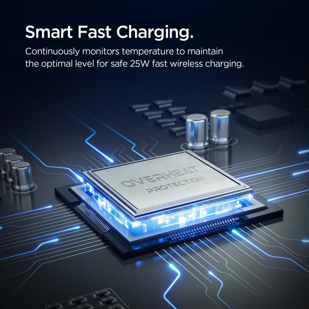 Brezžični avtomobilski polnilec Spigen Essential, 25W, 1.67A, črn