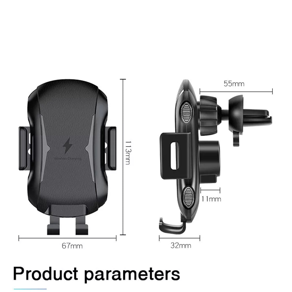Brezžični avtomobilski polnilec Techsuit CAPD032 Premium, 10W, 1.1A, črn