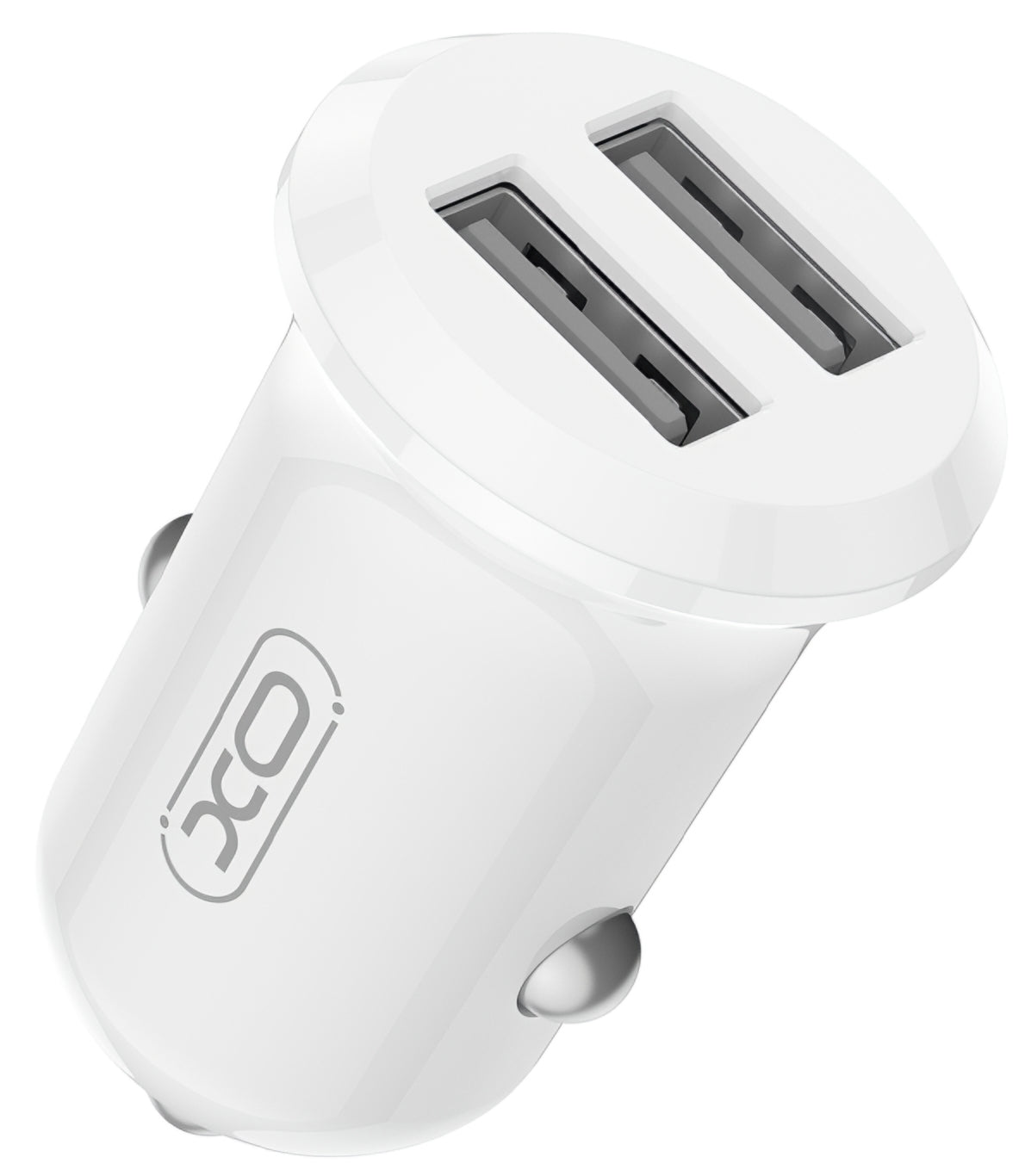 Avtomobilski polnilec XO Design CC67, 12W, 2.4A, 2 x USB-A, Bel
