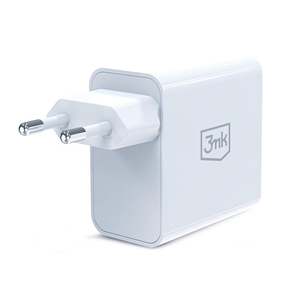Omrežni polnilec 3MK FlowPower, 45W, 1 x USB-A - 1 x USB-C, bel