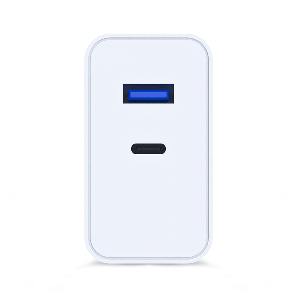 Omrežni polnilec 3MK FlowPower, 45W, 1 x USB-A - 1 x USB-C, bel