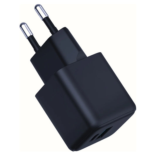 Polnilnik omrežja 3MK Hyper, 20W, 3A, 1 x USB-A - 1 x USB-C, črn
