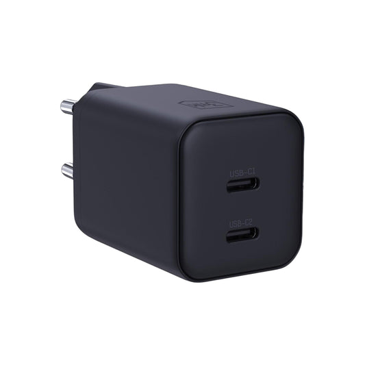 Omrežni polnilec 3MK Hyper, 45W, 2 x USB-C, Črn