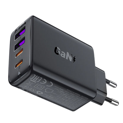 Omrežni polnilec Acefast A61, 45W, 3A, 2 x USB-A - 2 x USB-C, Črn