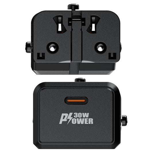 Polnilnik Acefast Z7 Travel, 30W, 3A, 1 x USB-C, črn