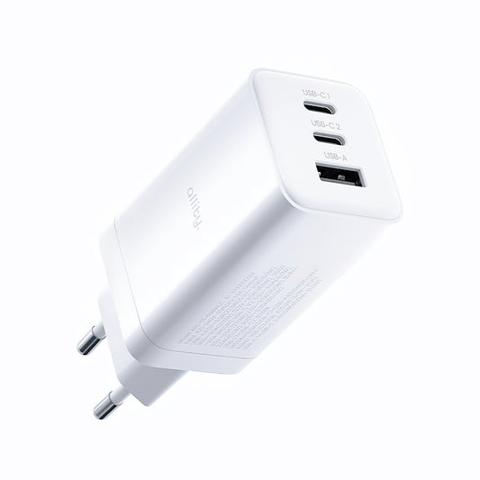 Polnilnik Allity ATC-01-65WACC Fast, 65W, 3.25A, 1 x USB-A - 2 x USB-C, bel
