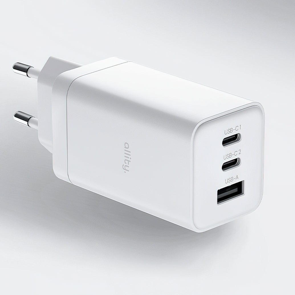 Allity Network Charger. ATC-01-65WACC Fast, 65W, 3.25A, 1 x USB-A - 2 x USB-C, White