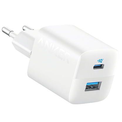 Anker 323 Network Charger, 33W, 3A, 1 x USB-A - 1 x USB-C, White A2331G21 