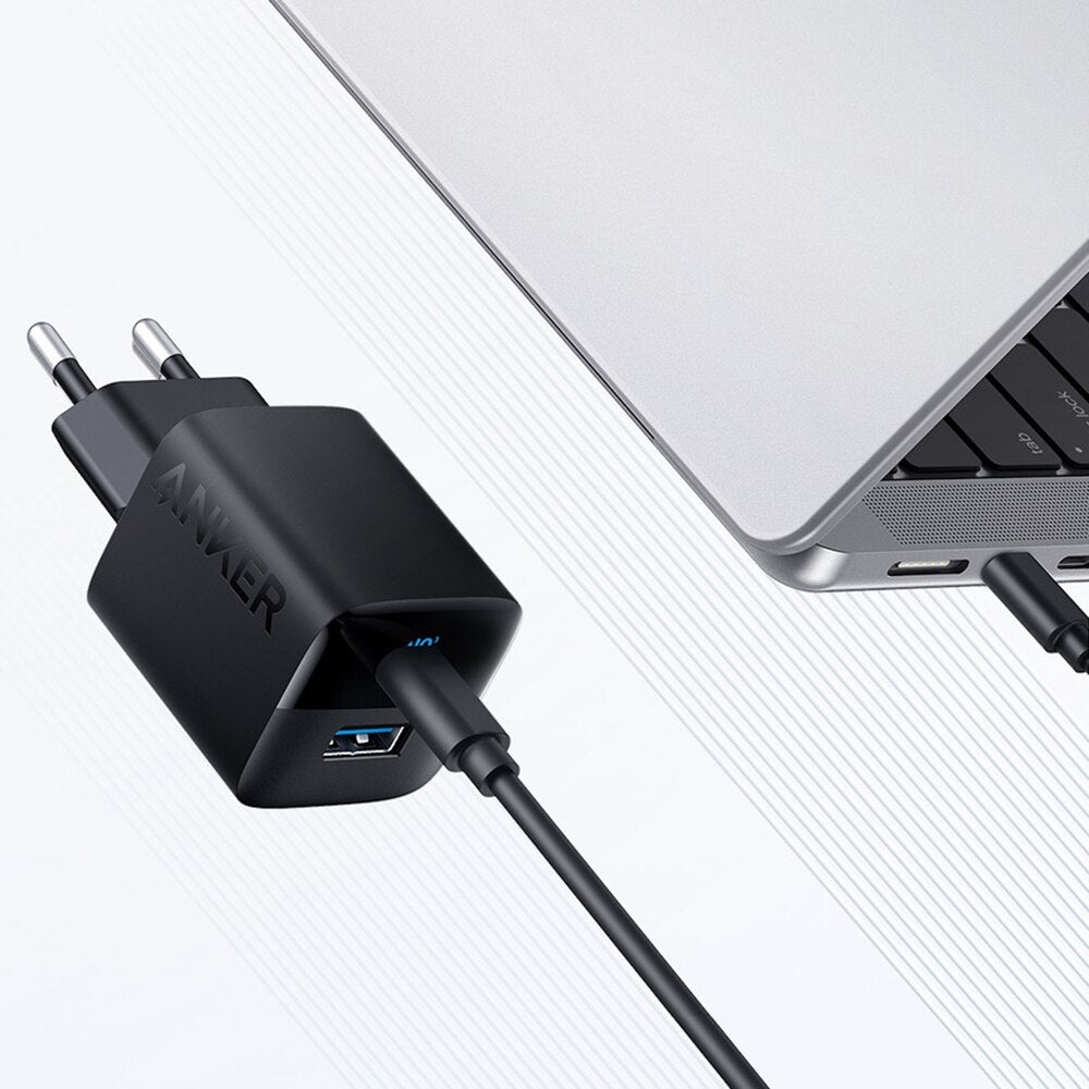 Anker 323 omrežni polnilnik, 33 W, 3A, 1 x USB-A - 1 x USB-C, črn A2331G11 