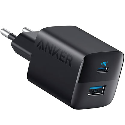 Anker 323 omrežni polnilnik, 33 W, 3A, 1 x USB-A - 1 x USB-C, črn A2331G11 