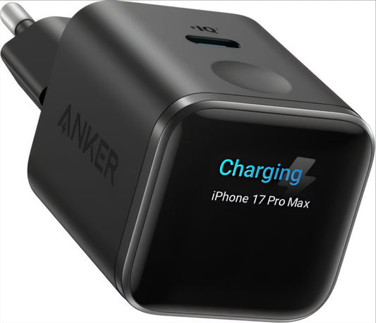 Polnilnik Anker Nano Charger Display, 45W, 3A, 1 x USB-C, Črn A121DG11