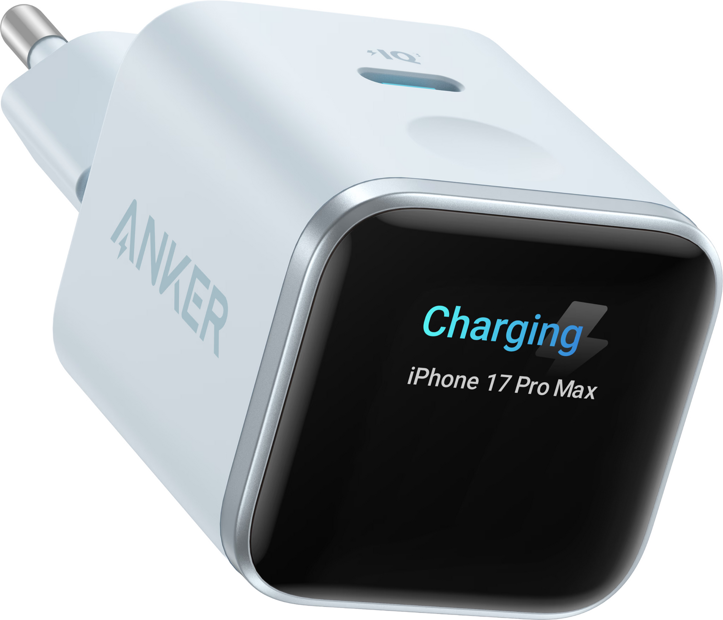 Omrežni polnilec Anker Nano Display, 45W, 3A, 1 x USB-C, Modra A121DG31
