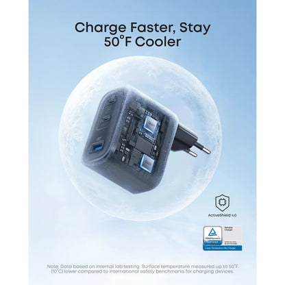Polnilnik Anker Nano, 70W, 3.5A, 1 x USB-A - 2 x USB-C, Črn A121AL11
