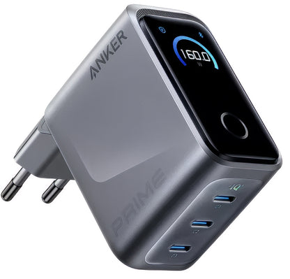 Polnilnik Anker Prime, 160W, 5.36A, 3 x USB-C, Siv A2687341