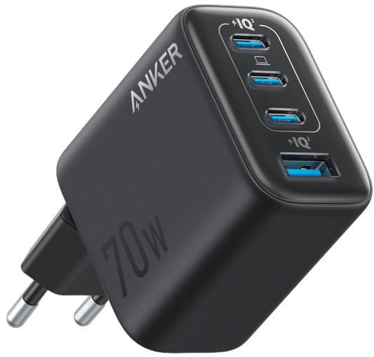 Polnilnik Anker Zolo, 70W, 3.5A, 1 x USB-A - 3 x USB-C, Črn A121CG11
