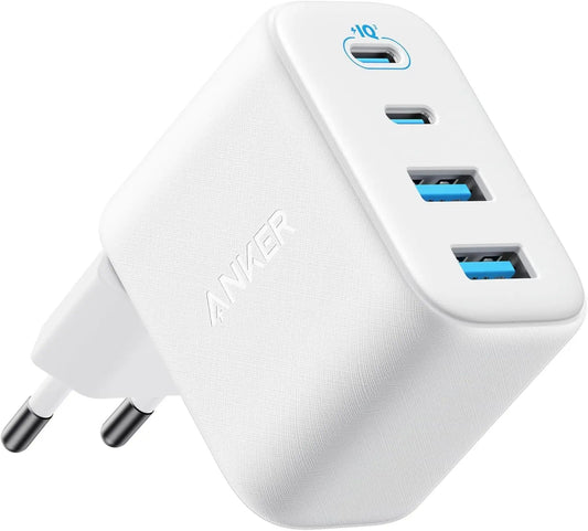 Omrežni polnilec Anker Zolo, 50W, 3A, 2 x USB-A - 2 x USB-C, bel