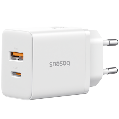Polnilnik Baseus Cube, 20W, 3A, 1 x USB-A - 1 x USB-C, Bel P10111403213-00