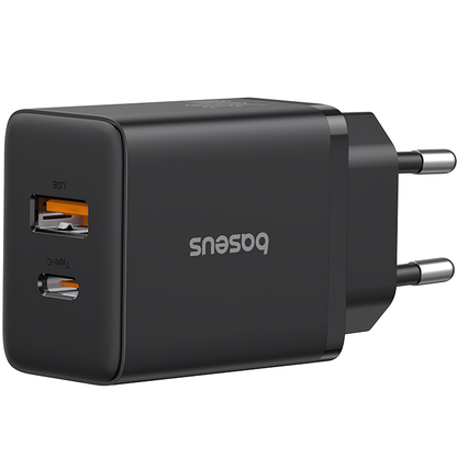 Polnilnik Baseus Cube, 20W, 3A, 1 x USB-A - 1 x USB-C, Črn P10111403113-00