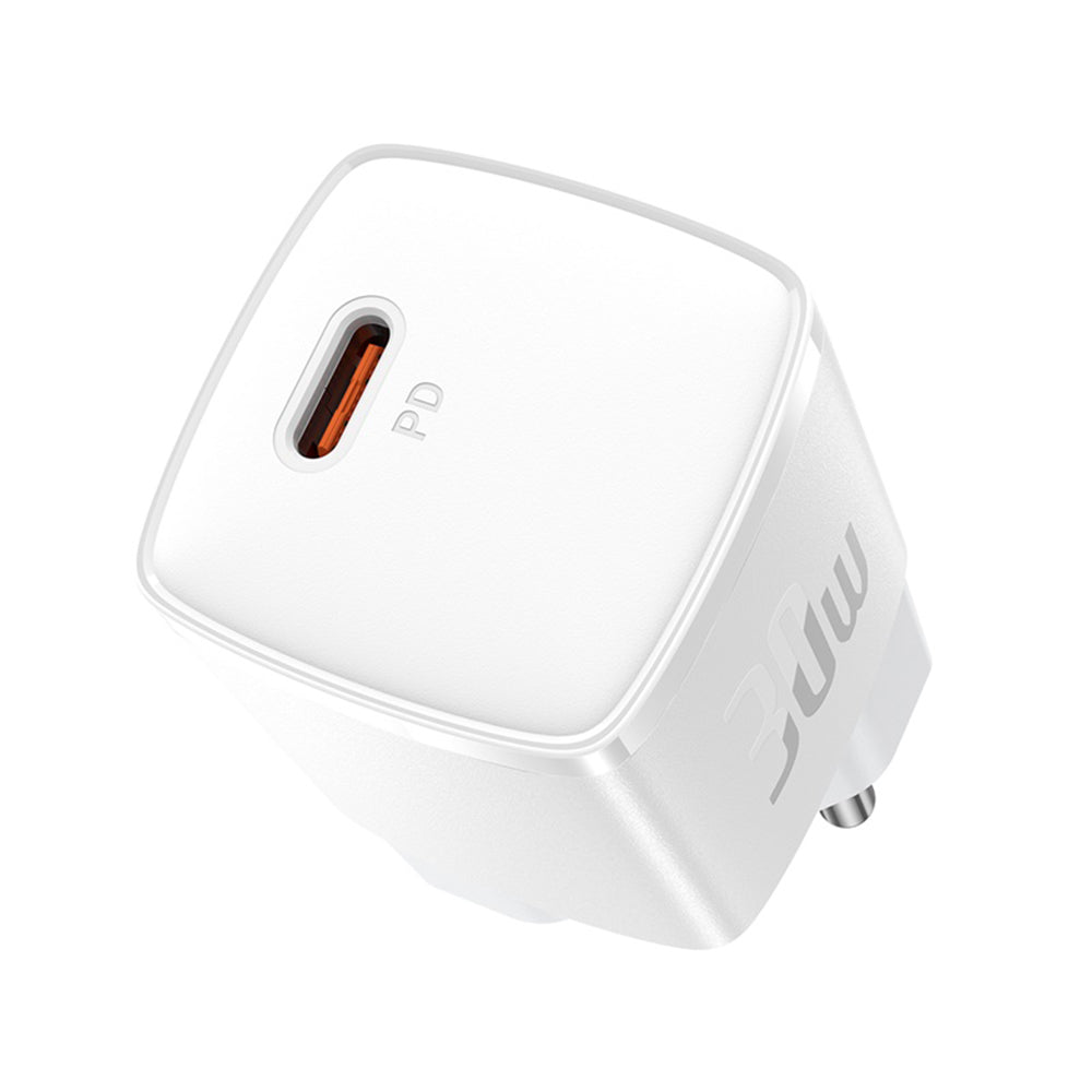 Polnilnik Baseus Cube Pro, 30W, 3A, 1 x USB-C, Bel CCXF000302