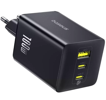 Polnilnik Baseus EnerFill FE11, 100W, 5A, 1 x USB-A - 2 x USB-C, Siv P10182102123