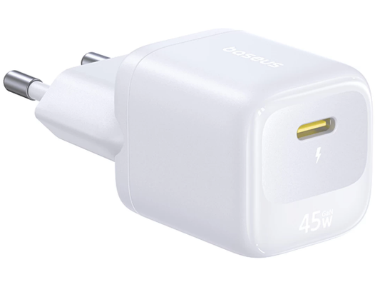 Omrežni polnilnik Baseus EnerFill FN22, 45 W, 3 A, 1 × USB-C, bel E0123301