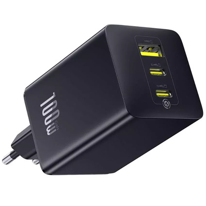 Polnilnik Baseus EnerFill FE11, 100W, 5A, 1 x USB-A - 2 x USB-C, Siv P10182102123