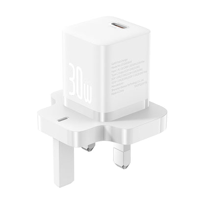 Polnilnik Baseus GaN5 UK, 30W, 3A, 1 x USB-C, Bel P10110906213-00
