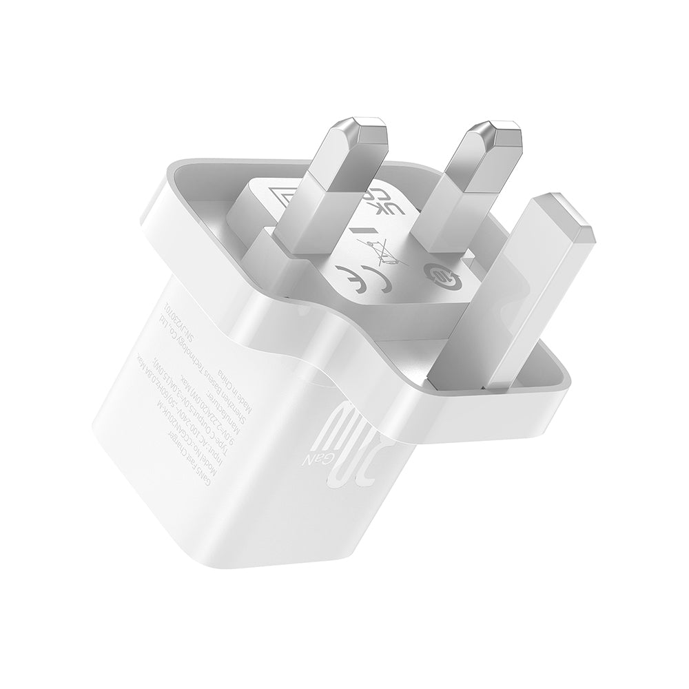 Polnilnik Baseus GaN5 UK, 30W, 3A, 1 x USB-C, Bel P10110906213-00