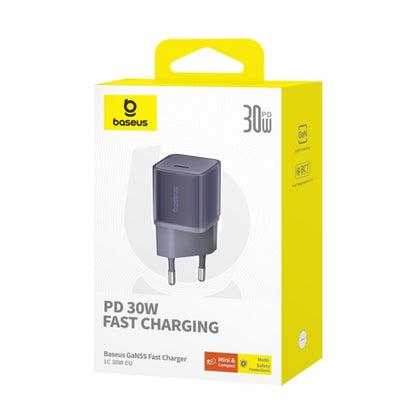 Polnilnik Baseus GaN5S, 30W, 3A, 1 x USB-C, Vijolična P10162504523-00