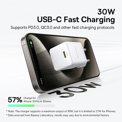 Polnilnik Baseus Palm, 30W, 3A, 1 x USB-C, Bel P10111605213-00