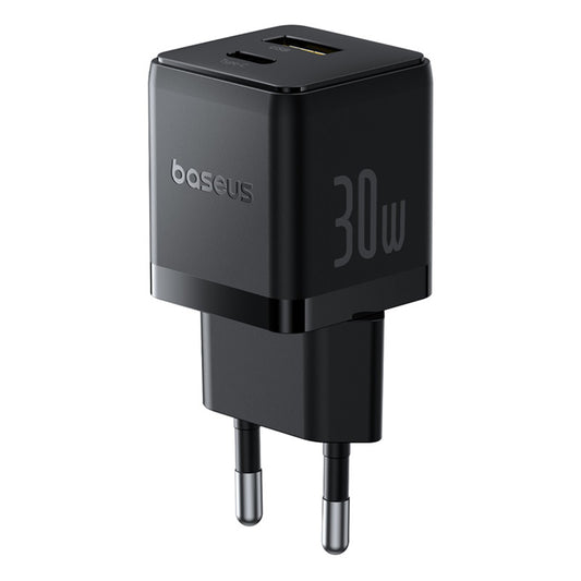 Polnilnik Baseus Palm, 30W, 3A, 1 x USB-A - 1 x USB-C, črn P1011160A113-00