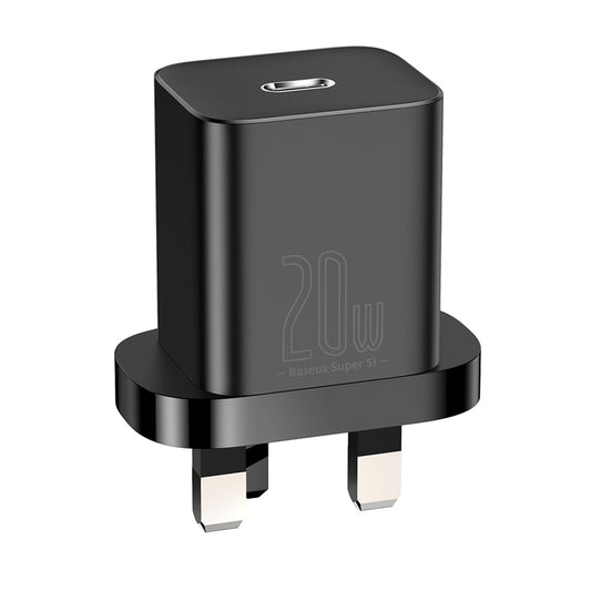 Polnilnik Baseus Super Si UK, 20W, 3A, 1 x USB-C, črn CCSUP-K01