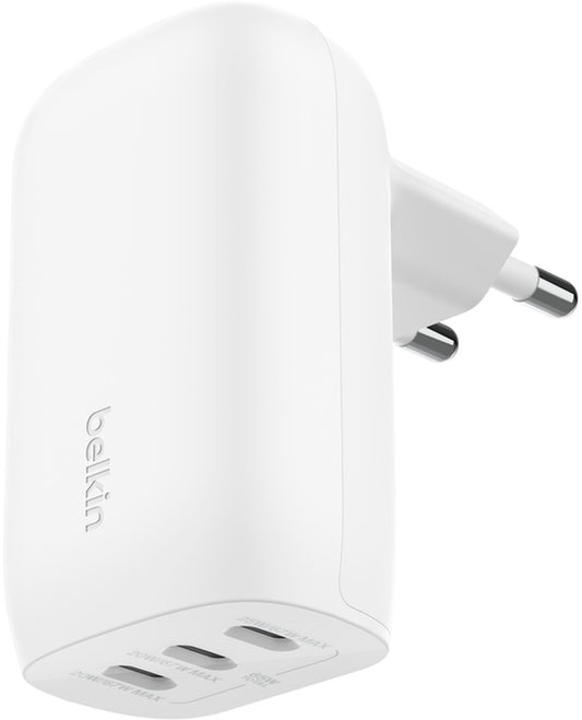 Omrežni polnilec Belkin BoostCharge, 67W, 3A, 3 x USB-C, bel WCC002vfWH