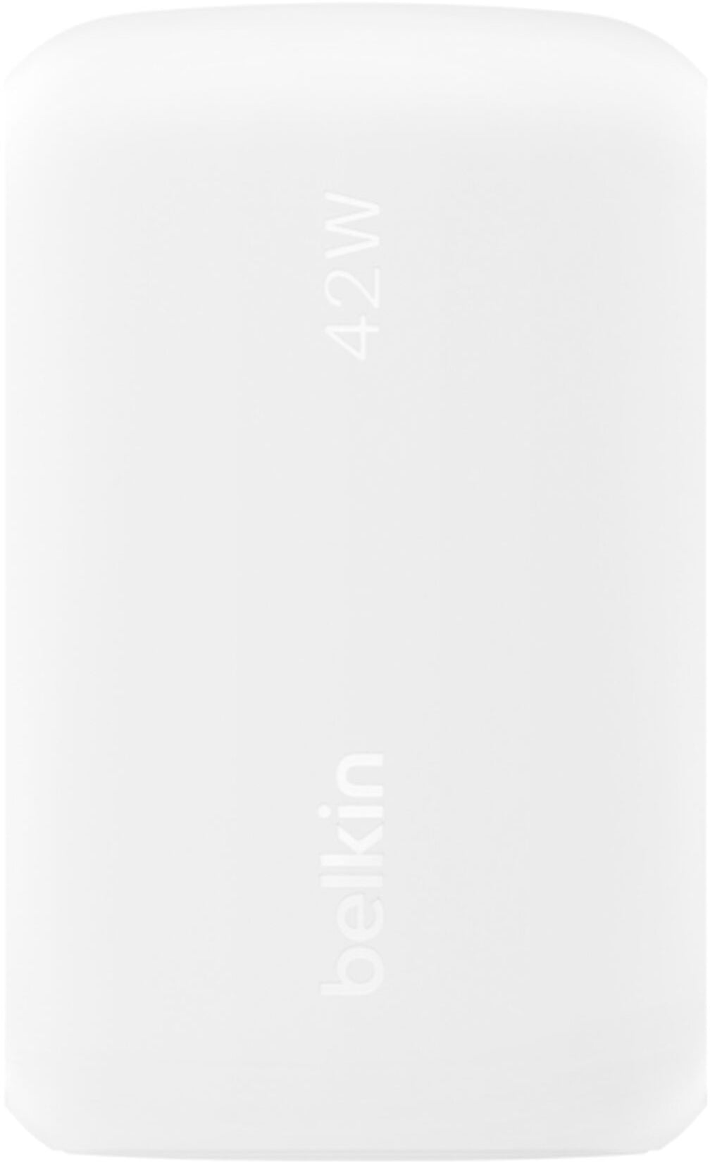 Omrežni polnilec Belkin BoostCharge Dual, 42W, 3A, 1 x USB-A - 1 x USB-C, bel WCB009vfWH