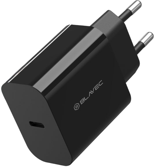 Omrežni polnilnik Blavec BC-14, 30 W, 3 A, 1 × USB-C, črn