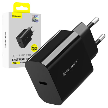 Polnilnik Blavec BC-7, 45W, 3A, 1 x USB-C, črn