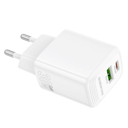 Polnilnik Borofone BN29 Fuente, 30W, 3A, 1 x USB-A - 1 x USB-C, Bel