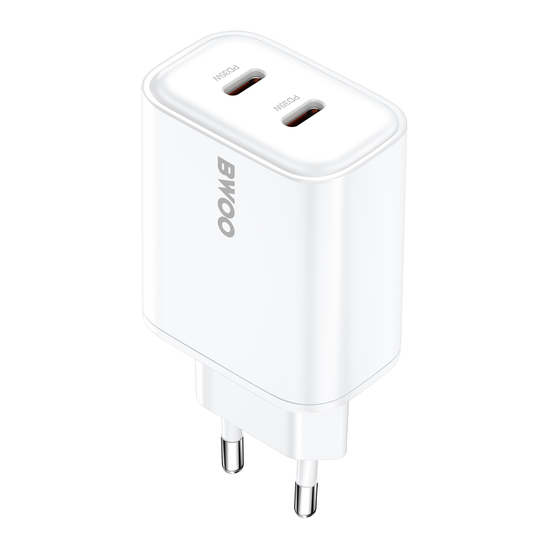 Omrežni polnilec BWOO CDA206, 35W, 3A, 2 x USB-C, bel