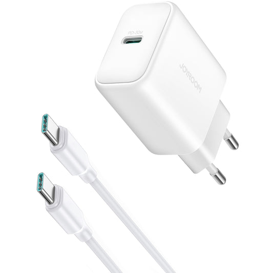 Omrežni polnilec z USB-C kablom Joyroom JR-TCF24, 30W, 3A, 1 x USB-C, Bel