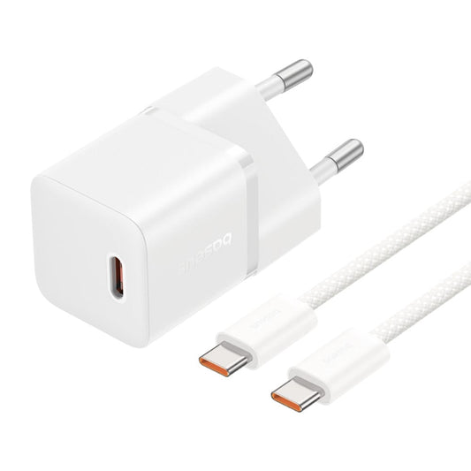 Polnilnik omrežja s kablom USB-C Baseus GaN5, 20W, 3A, 1 x USB-C, Bel P10110900213-01