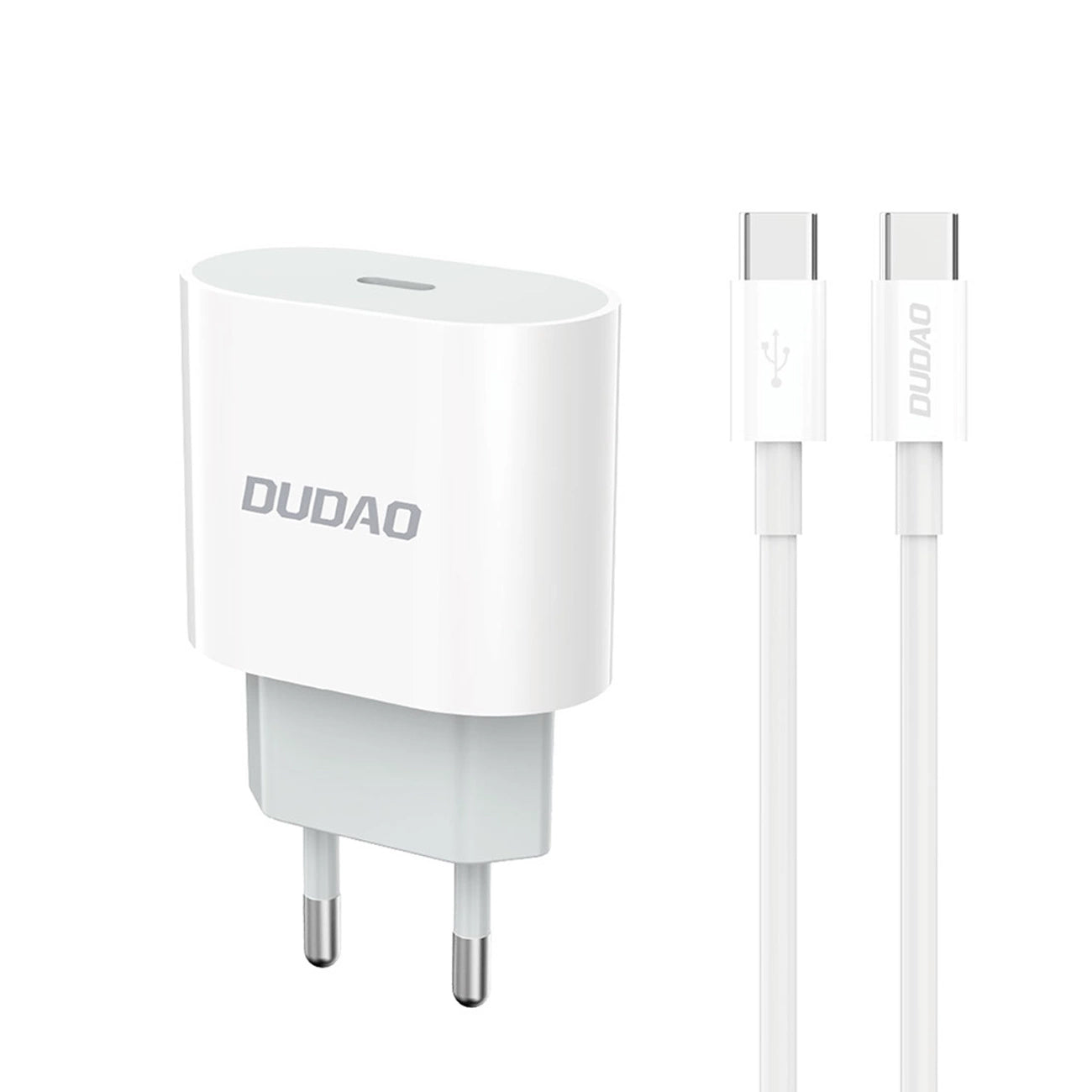 Polnilnik omrežja s kablom USB-C Dudao A14EUC, 20W, 3A, 1 x USB-C, črn